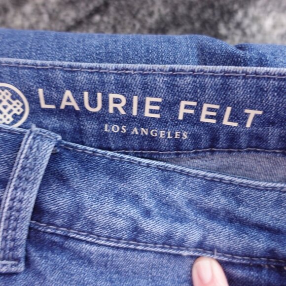 NWT Laurie Felt Forever Denim Floral Crop Straight Jean Sz 28WP Medium Wash - Picture 6 of 12